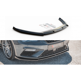 Накладка сплиттер на передний бампер Вар3 на Seat III Cupra / FR рестайл
